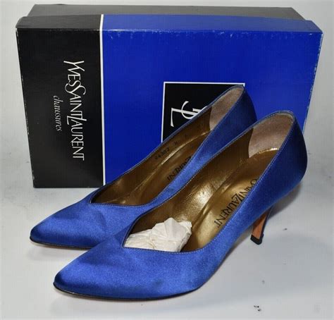 ysl heels blue